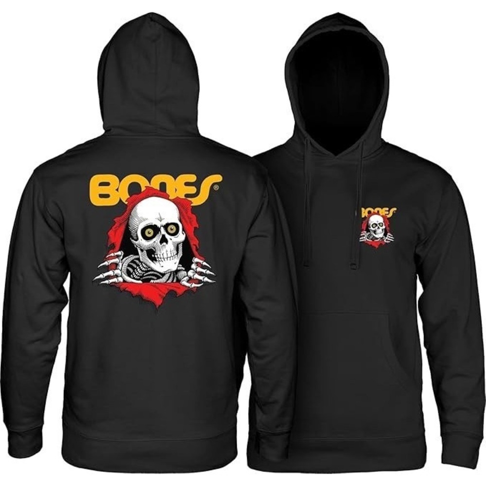 2Sided Powell Peralta Winged Ripper Hoody Sweatshirt Charcoal Heather Medium NEW